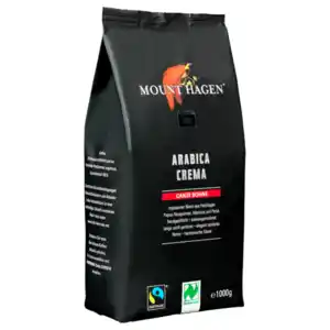 Mount Hagen Bio Arabica Crema ganze Bohne 1kg