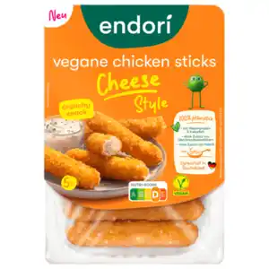 endori vegane Chicken Sticks Cheese Style 180g