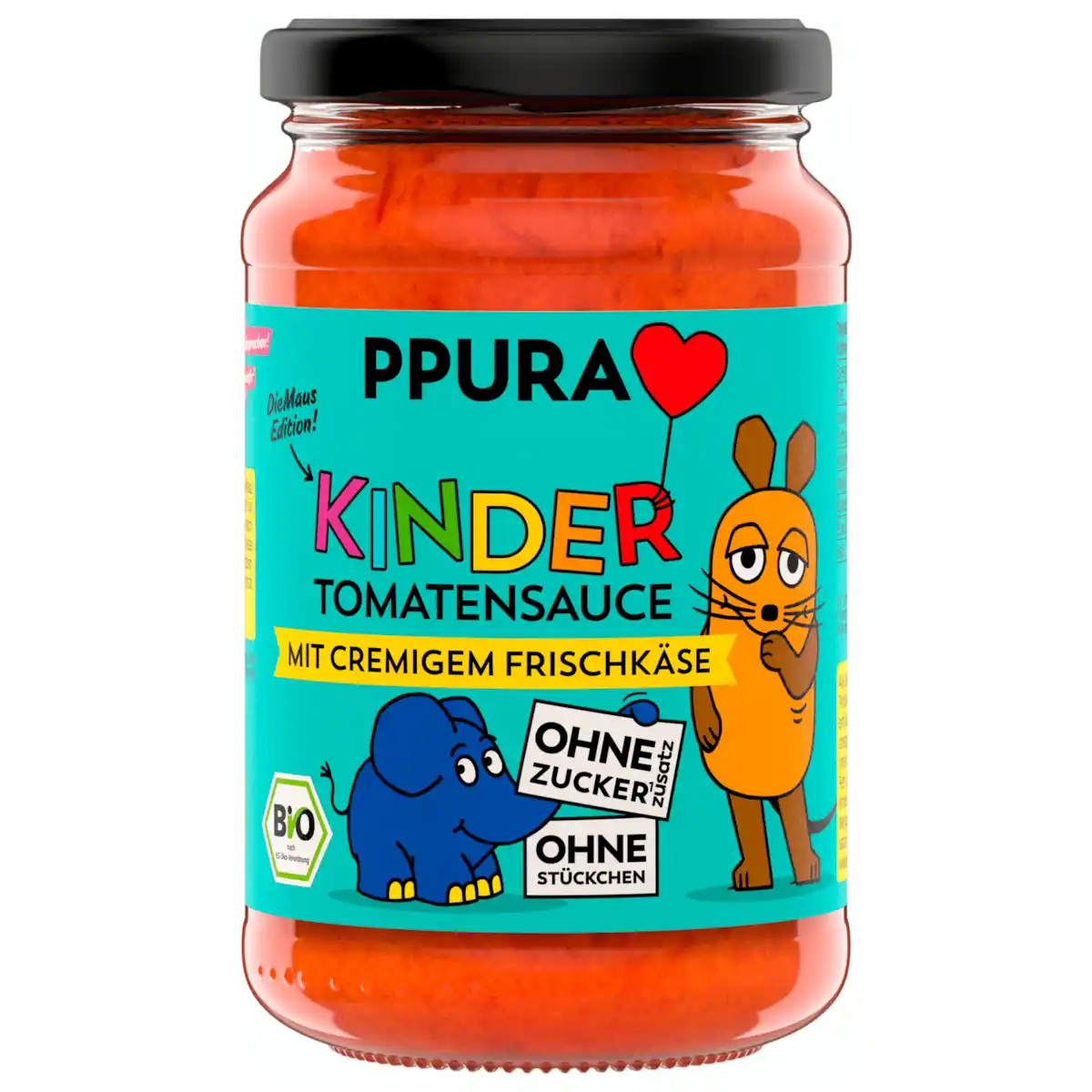 Bild 1 von PPura Bio Kinder Tomatensoße mit Frischkäse 340g