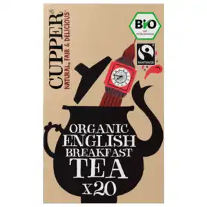 Cupper Bio Englischer Schwarztee 50g, 20 Beutel