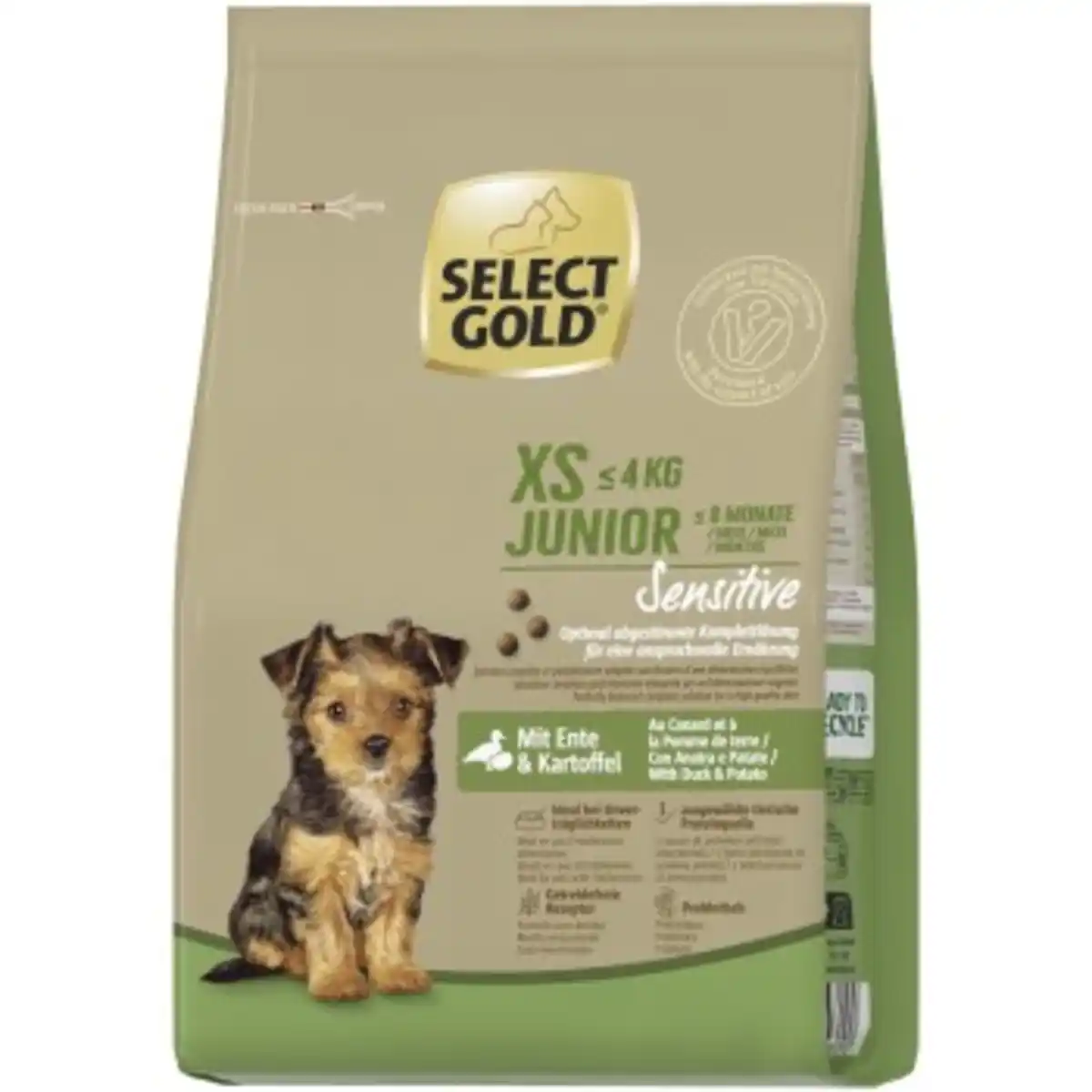 Bild 1 von SELECT GOLD Trockenfutter Hund Sensitive XS Junior mit Ente & Kartoffel 1 kg