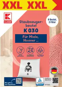 K-CLASSIC Staubsaugerbeutel »K 030« XXL-Pack, 8-St.-Packg.