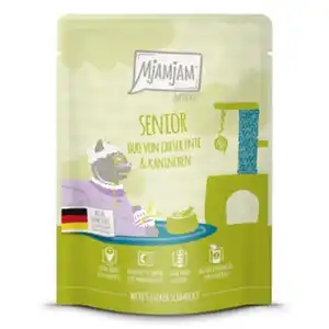 MjAMjAM Nassfutter Katze Senior, Quetschie, Ente und Kaninchen 6x300 g