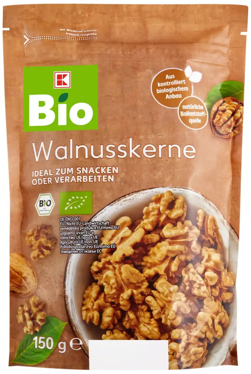 Bild 1 von K-BIO Bio-Walnusskerne, 150-g-Beutel
