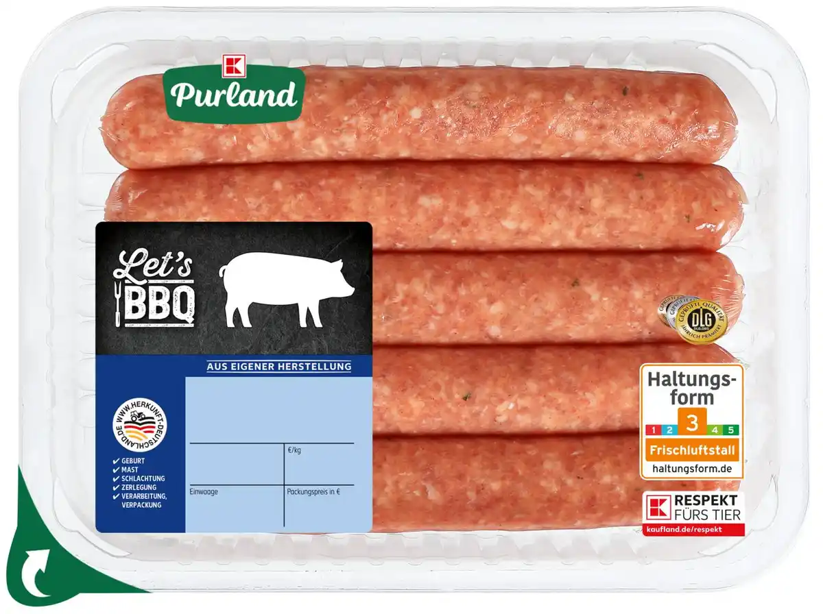 Bild 1 von K-PURLAND Cipollata-Bratwurst, 5 St. = 300-g-Packg.