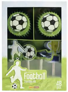 DECOCINO Muffin-Set »Football«, 48-teilig
