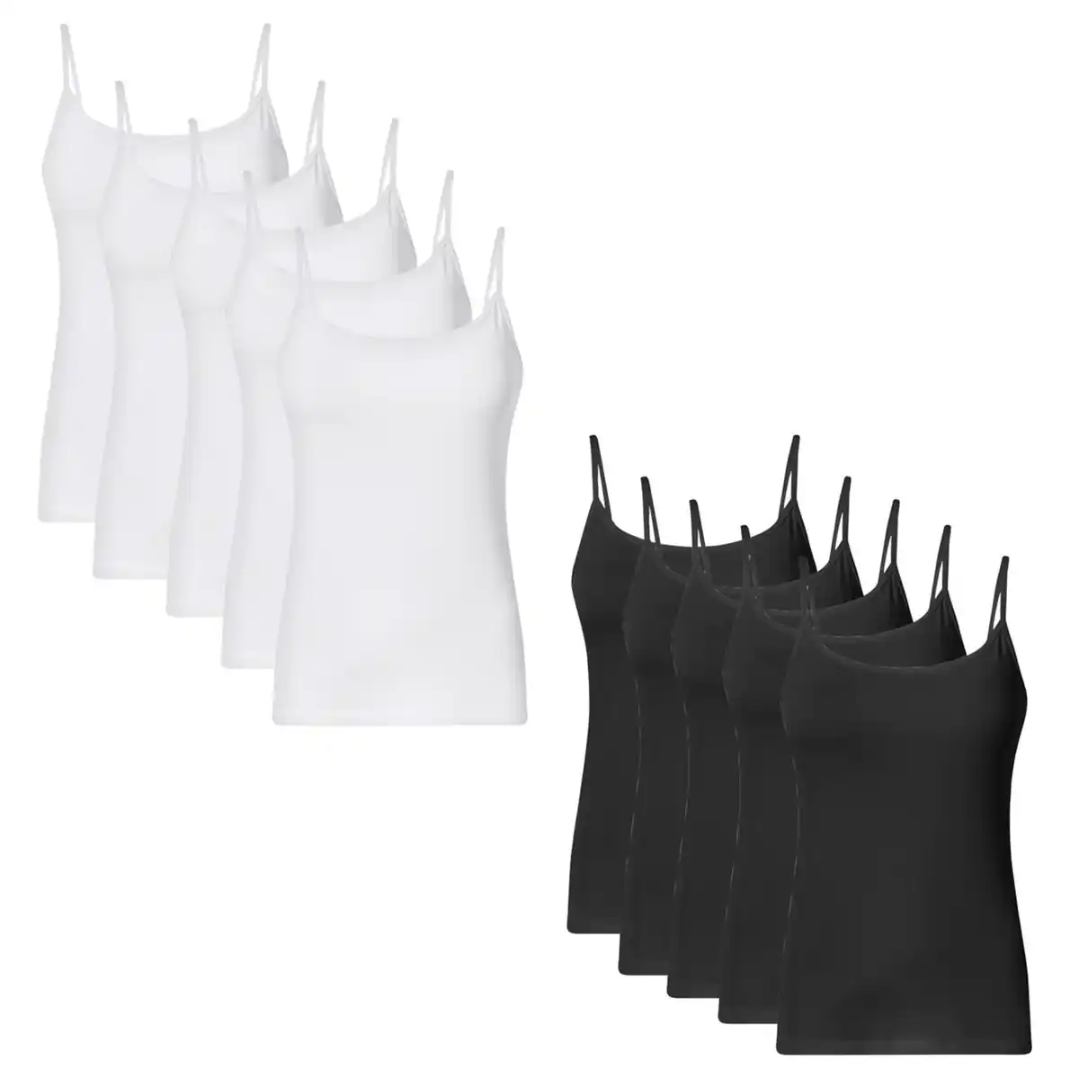 Bild 1 von OYANDA® Damen-Spaghettiträgerhemden, 5-St.-Packg.