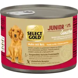 SELECT GOLD Nassfutter Hund Sensitive Junior Huhn und Reis 6x200 g