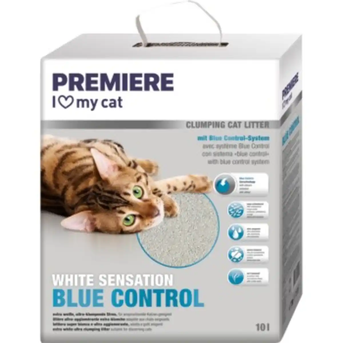 Bild 1 von PREMIERE White Sensation blue control, Klumpstreu 10 l