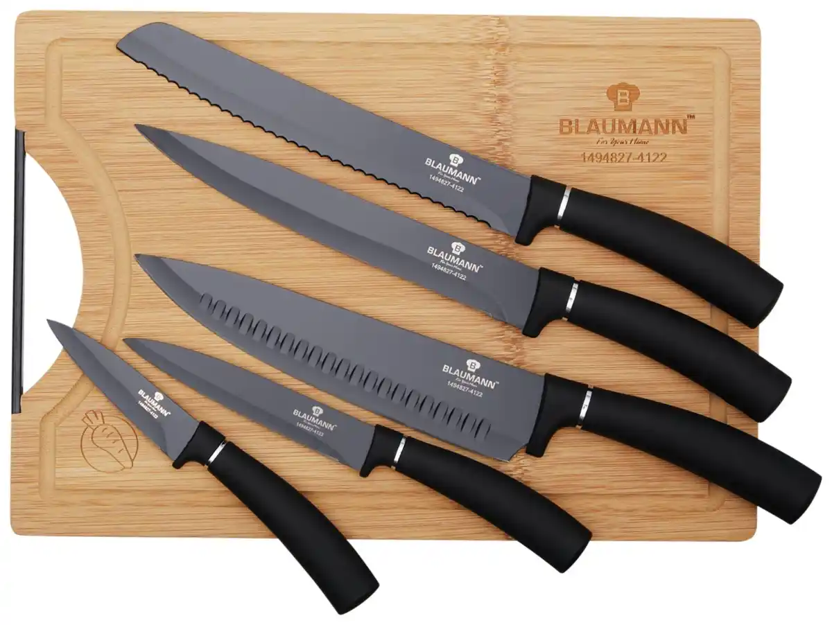 Bild 1 von BLAUMANN Messerset mit Schneidebrett, 6-teilig