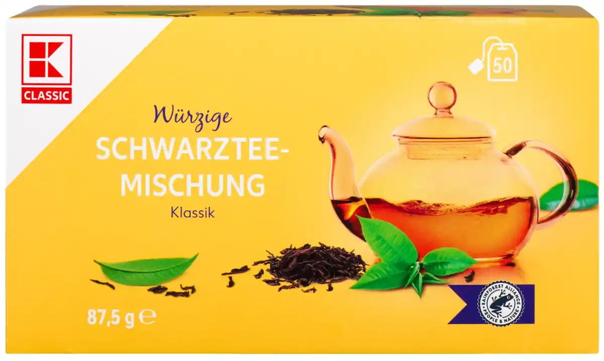 Bild 1 von K-CLASSIC Schwarztee-Mischung, 50 Btl. = 87,5-g-Packg.