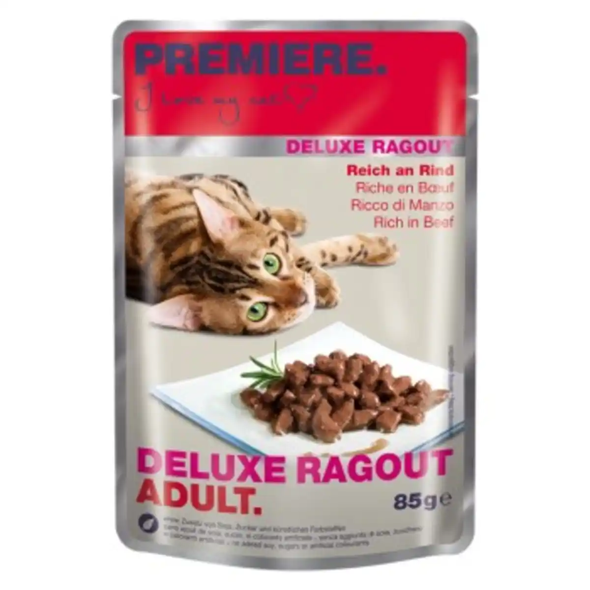 Bild 1 von PREMIERE Deluxe Ragout Adult Reich an Rind 22x85 g