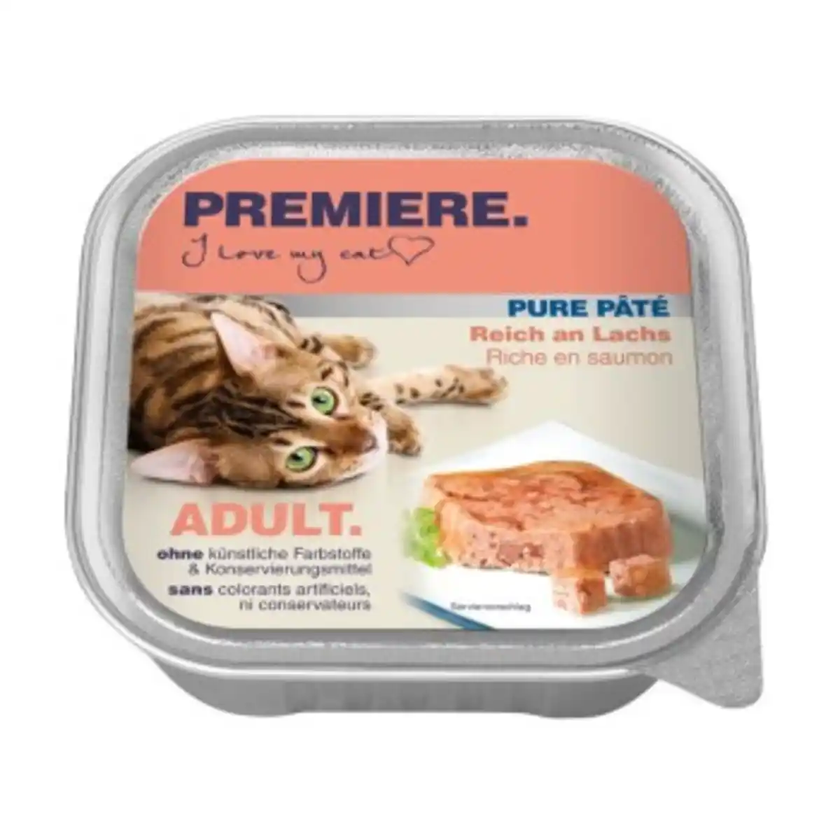 Bild 1 von PREMIERE Pur Paté Adult Lachs 16x100 g