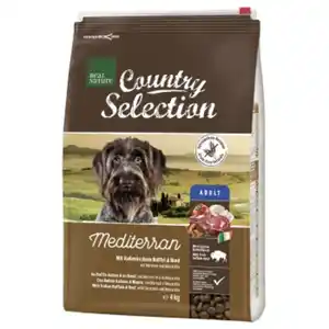 REAL NATURE Country Selection Trockenfutter Hund, Adult, Mediterran, Büffel und Rind 4 kg