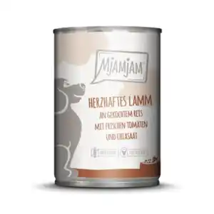 MjAMjAM Nassfutter Hund Adult Lamm an gekochtem Reis mit frischen Tomaten und Chiasaat 6x400 g