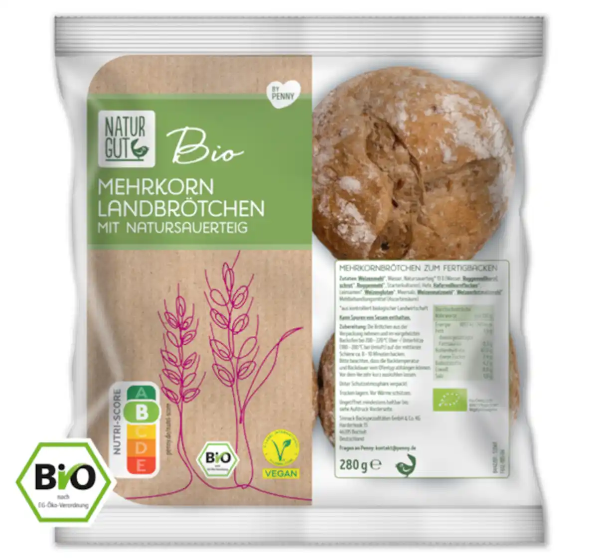 Bild 1 von NATURGUT Bio Land­brötchen Mehrkorn