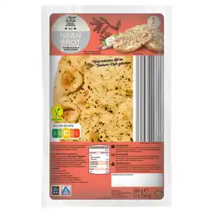 ASIA GREEN GARDEN Naan Brot 260 g, Knoblauch/Koriander