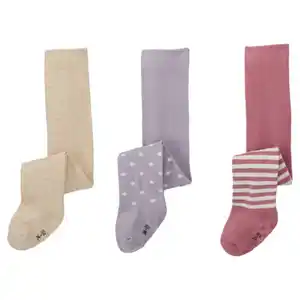 LILY & DAN Baby Strumpfhosen, 3er-Pack, Blume, 62-68