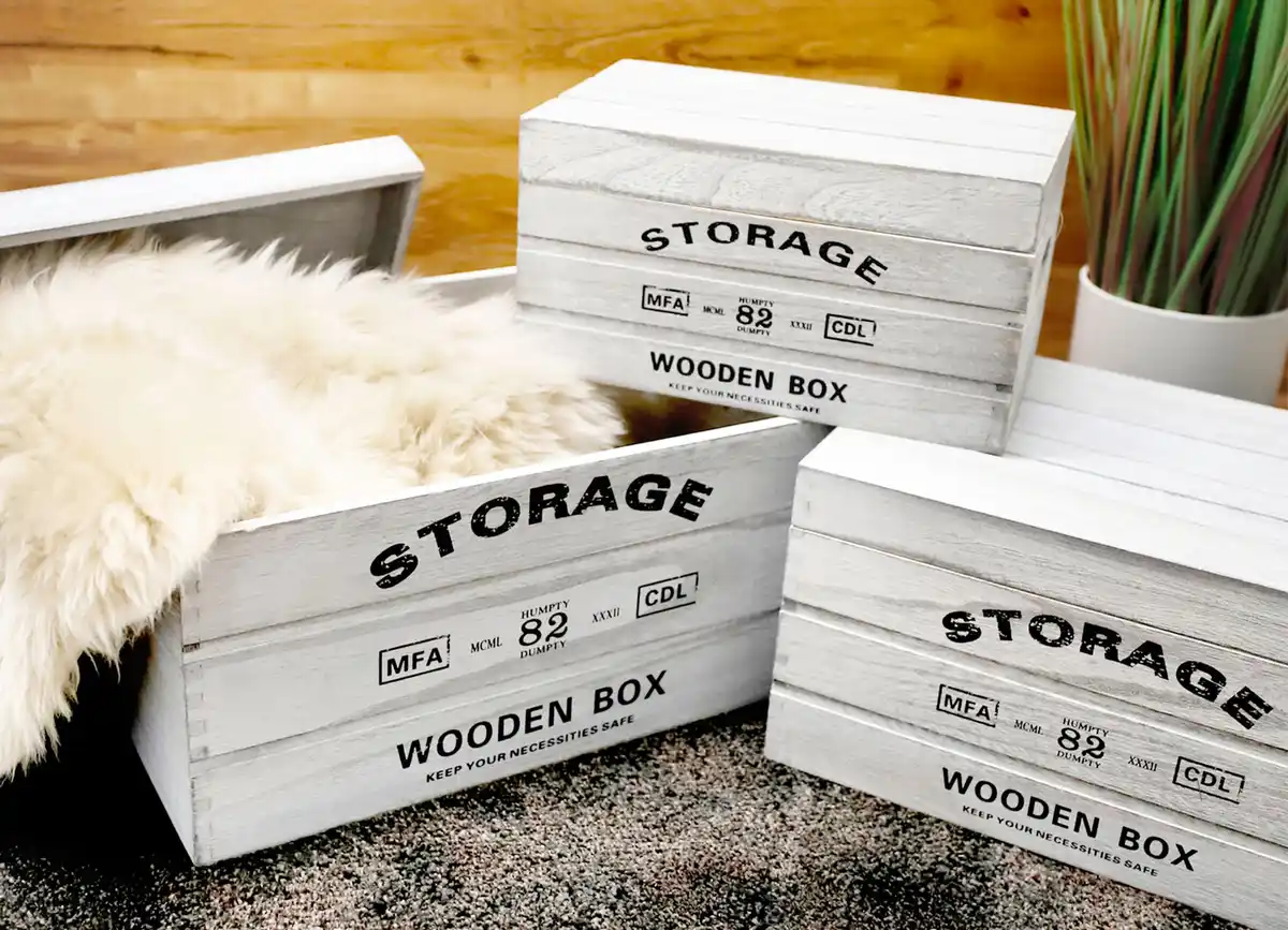 Bild 1 von Deko-Holzkisten Storage 3er-Set