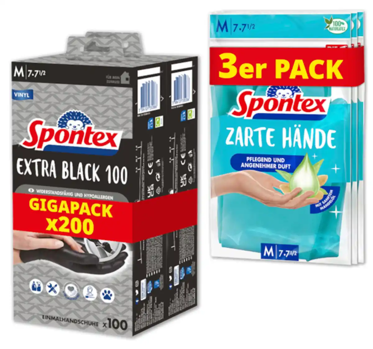 Bild 1 von SPONTEX Mehrfach- und Einmal-Handschuhe im Giga-Pack*
