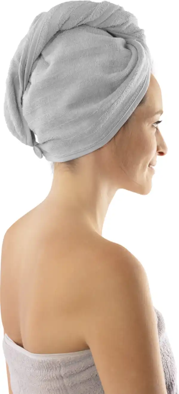 Bild 2 von IDEENWELT Kopfhandtuch grau