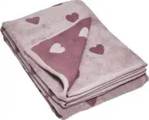 IDEENWELT Duschtuch Herzen 70x140cm rosa