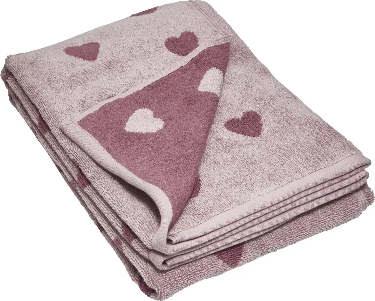 Bild 1 von IDEENWELT Duschtuch Herzen 70x140cm rosa