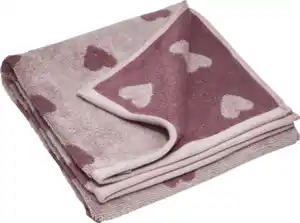 IDEENWELT Handtuch Herzen 50x100cm rosa
