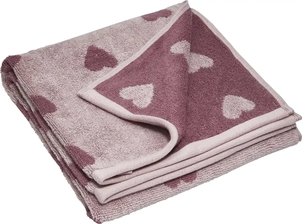 Bild 1 von IDEENWELT Handtuch Herzen 50x100cm rosa