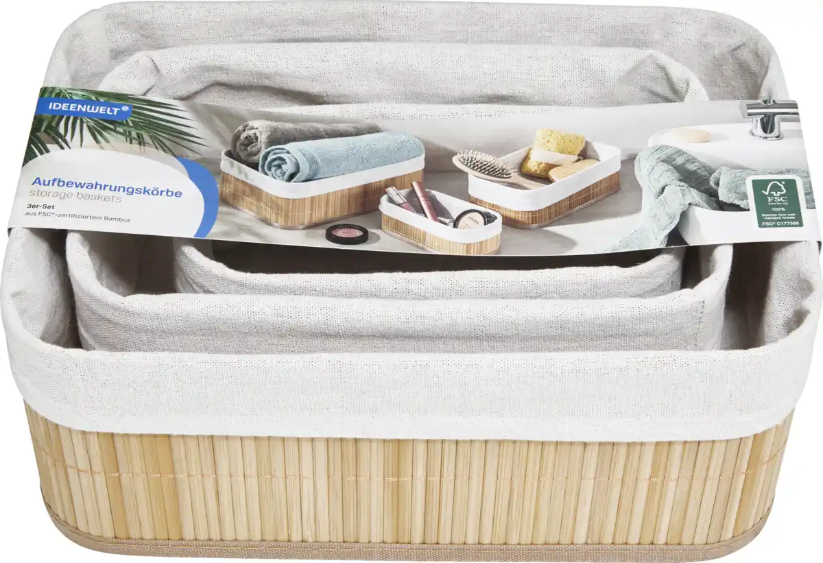Bild 1 von IDEENWELT Aufbewahrungskörbe 3er-Set