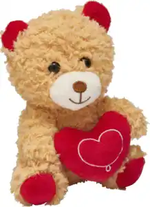 IDEENWELT Valentinstagsplüsch Bär mit Herz