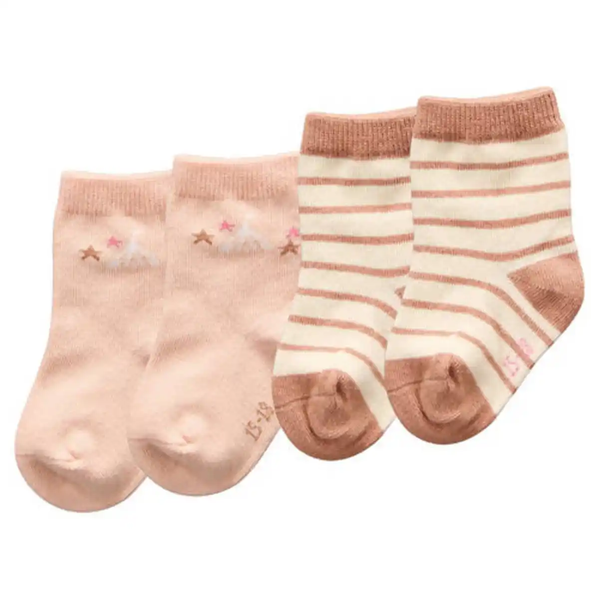 Bild 1 von LILY & DAN Baby Söckchen, 2er-Pack, beige, 15/18