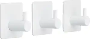 IDEENWELT Selbstklebende Wandhaken 3er-Set weiß