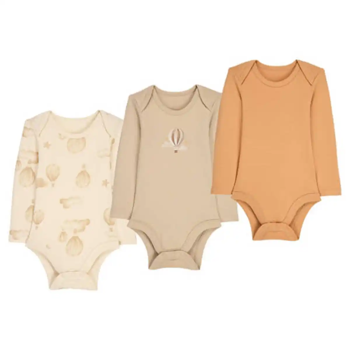 Bild 1 von LILY & DAN Baby Body 3er-Set, beige/braun, 62/68