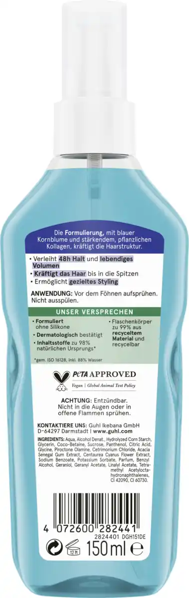 Bild 2 von Guhl Langzeit Volumen Föhn-Aktiv Styling Spray, 150 ml