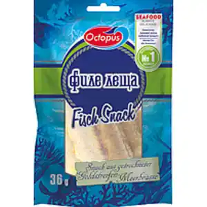 Snack aus Goldstreifen-Meerbrasse-Filet, getrocknet und gesa...