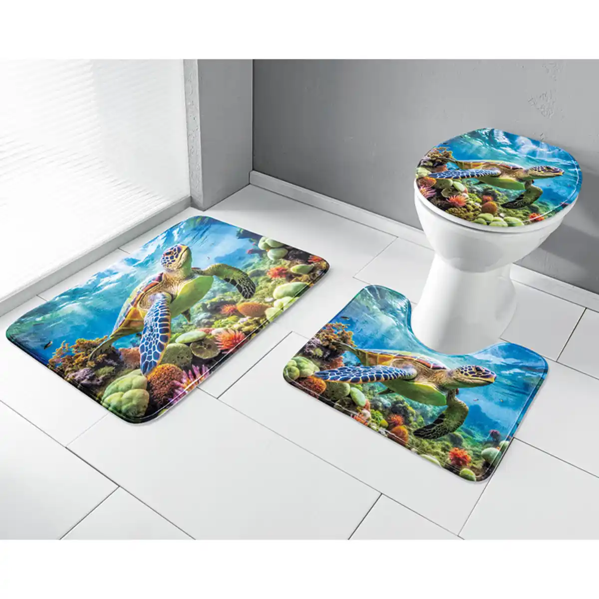 Bild 1 von Santosini Weichschaum-Badematten-Set 3-tlg.