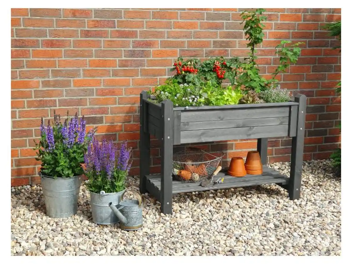 Bild 3 von Promadino Promadino Kräuterbeet, Hochbeet mit Ablage, 103 L