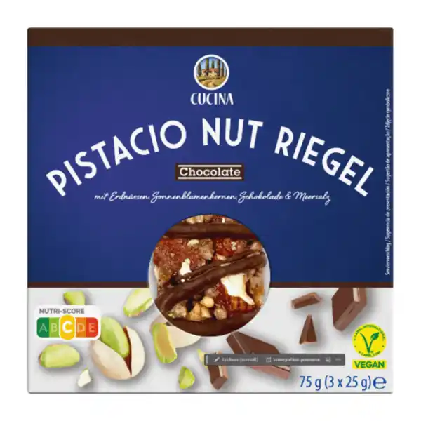 Bild 2 von CUCINA Pistazien-Nuss-Riegel 25g