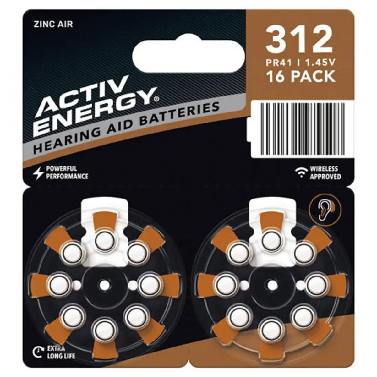 Bild 1 von ACTIV ENERGY Hörgerätebatterie, HAB 312
