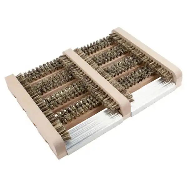 Bild 1 von HOME CREATION Holz Schuhabstreifer, braun mit Aluminium