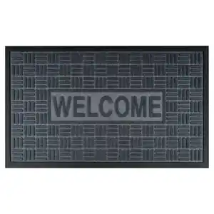HOME CREATION Gerippte Türmatte 45 x 75 cm, Willkommen