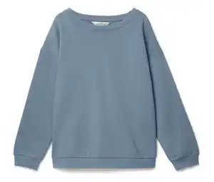 Kinder-Sweatshirt mit angerauter Innenseite, mittelblau