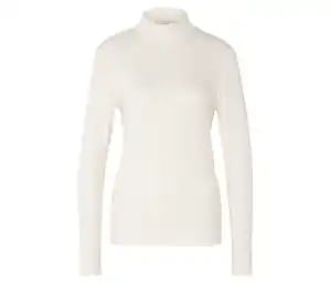 Blusenshirt mit Stehkragen, cremeweiß
