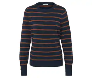 Feinstrickpullover, gestreift