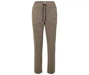 Joggpants mit Hahnentritt-Jacquard