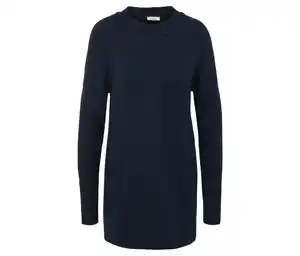 Langer Strickpullover, dunkelblau