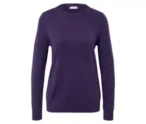 Feinstrickpullover mit Cashmere, pflaume