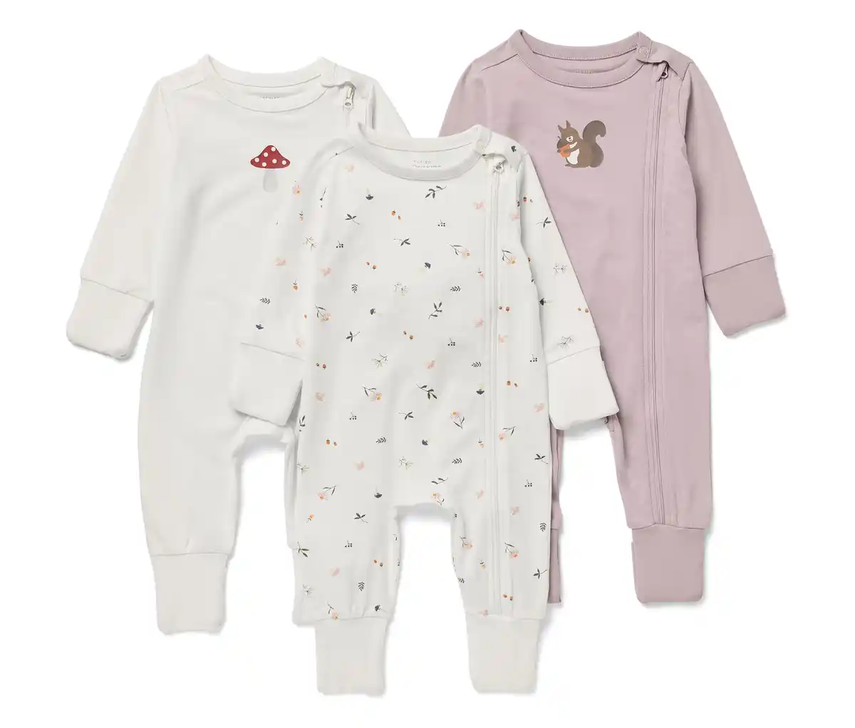 Bild 1 von Baby-Pyjama, rosa/weiß
