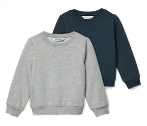 2 Kinder-Sweatshirts mit angerauter Innenseite, blau